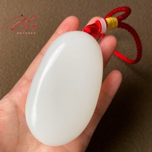 新疆和田玉羊脂白玉手把件男女款籽料原石手玩件玉石文玩盘玩原石 新疆和田玉羊脂白玉手把件男女款